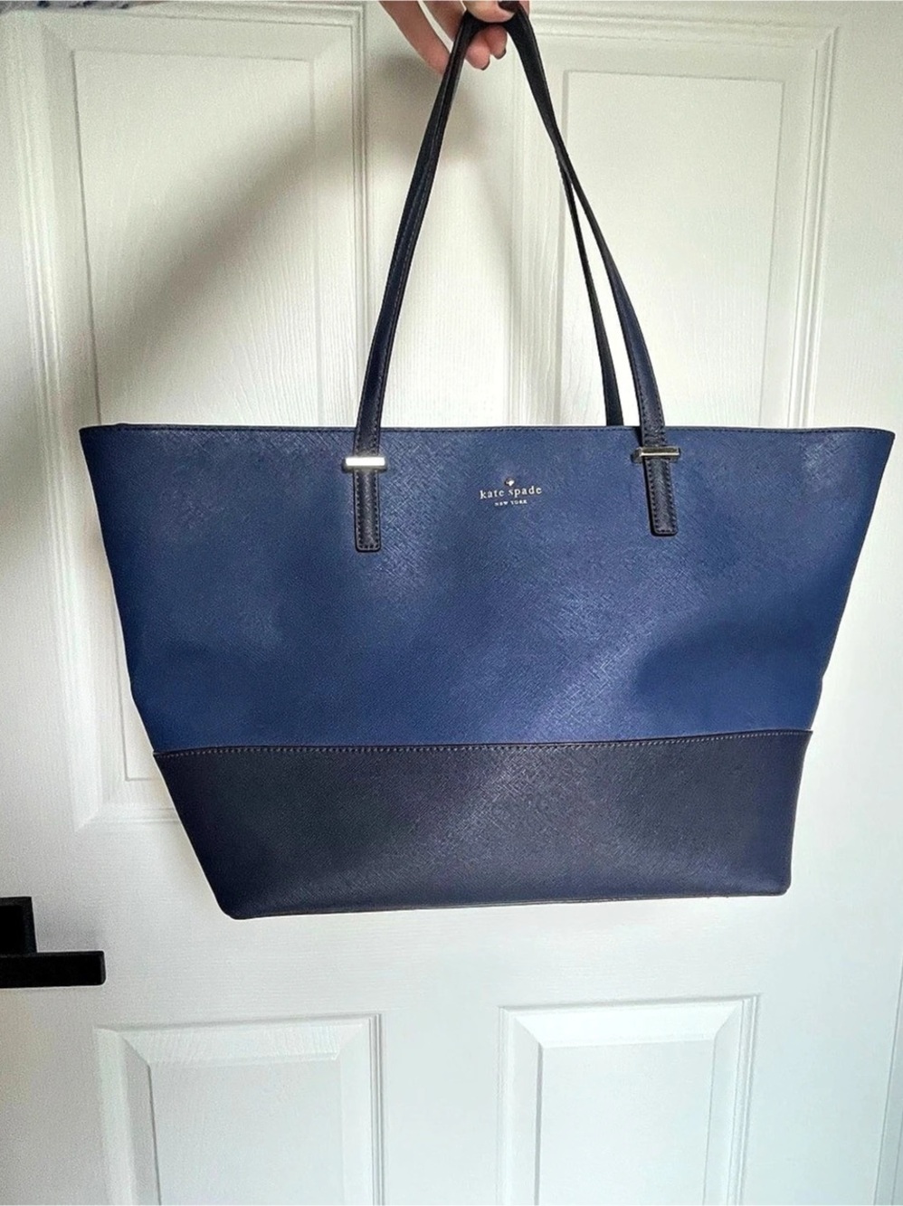 Kate Spade Two-Tone Tote in Blue